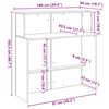 vidaXL Γραφείο υποδοχής 100x50x103,5 εκ. Επεξεργασμένο Ξύλο