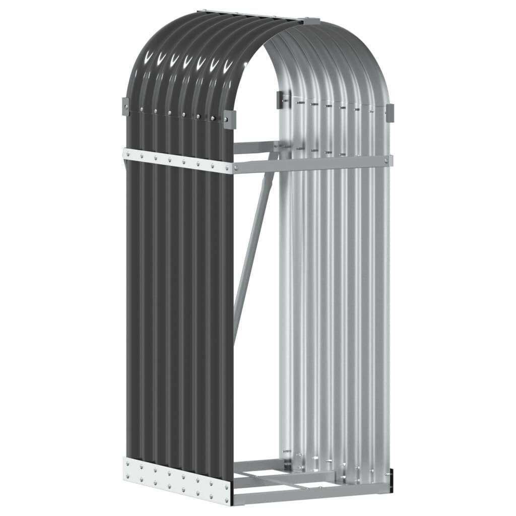 vidaXL Ξυλοθήκη Ανθρακί 40 x 45 x 100 εκ. από Γαλβανισμένο Ατσάλι