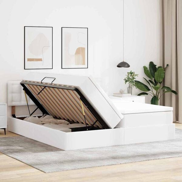 vidaXL &Kappa;&rho;&epsilon;&beta;ά&tau;&iota; &Alpha;&pi;&omicron;&theta;ή&kappa;&eta;&sigmaf; &Kappa;&alpha;&theta;&alpha;&rho;ό &Lambda;&epsilon;&upsilon;&kappa;ό 180 x 200 cm &Tau;&epsilon;&chi;&nu;&eta;&tau;ό &Delta;έ&rho;&mu;&alpha;