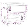 vidaXL Κομοδίνο Λευκό 45 x 34 x 44 εκ. από Μοριοσανίδα
