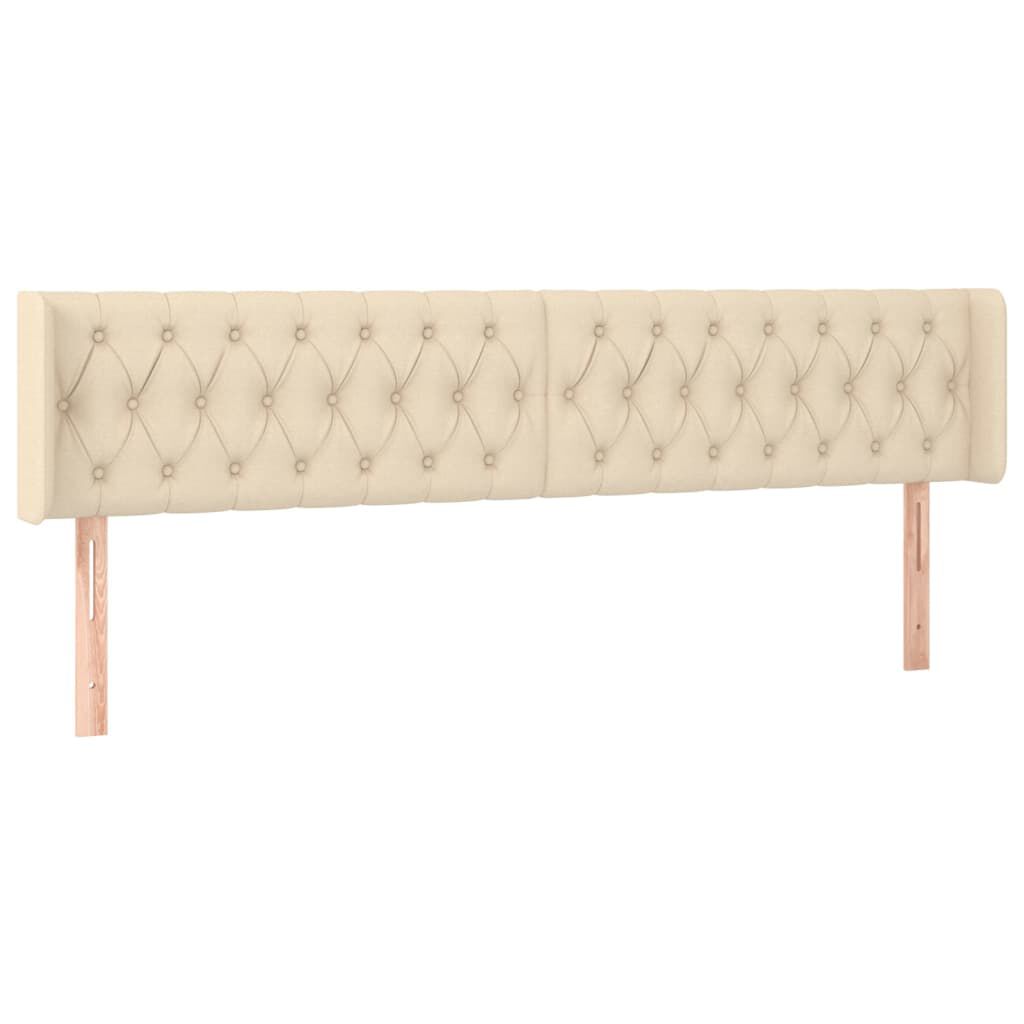 vidaXL Κεφαλάρι με Πτερύγια Κρεμ 183x16x78/88 εκ. Υφασμάτινο