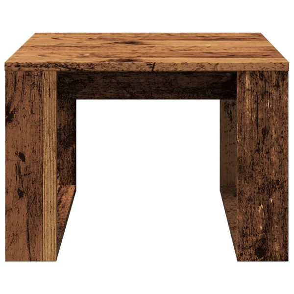 vidaXL Τραπέζι Βοηθητικό Παλαιό Ξύλο 50 x 50 x 35 εκ. από Επεξ. Ξύλο