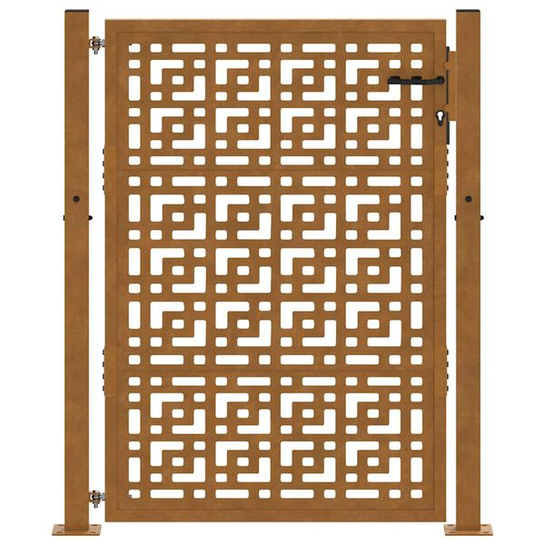 vidaXL Πόρτα Κήπου με Σταυρό 100x150 εκ. από Ατσάλι με Αντοχή στις Καιρικές Συνθήκες