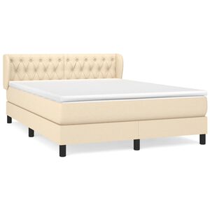 vidaXL &Kappa;&rho;&epsilon;&beta;ά&tau;&iota; Boxspring &mu;&epsilon; &Sigma;&tau;&rho;ώ&mu;&alpha; &Kappa;&rho;&epsilon;&mu; 140x200 &epsilon;&kappa;. &Upsilon;&phi;&alpha;&sigma;&mu;ά&tau;&iota;&nu;&omicron;
