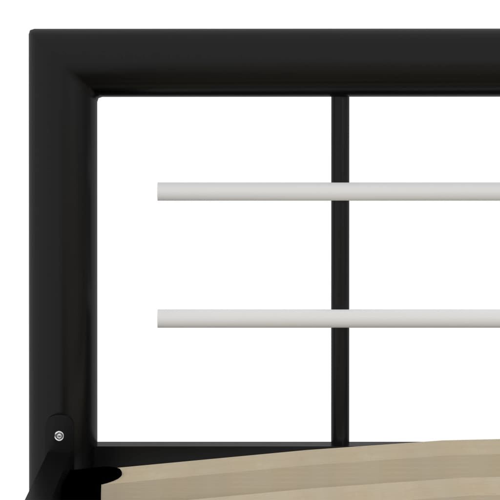 vidaXL Πλαίσιο Κρεβατιού Ασπρόμαυρο 160 x 200 εκ. Μεταλλικό