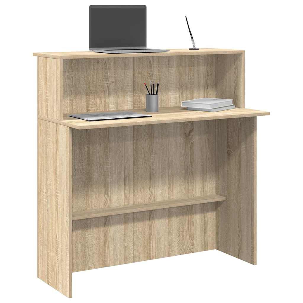 vidaXL Γραφείο υποδοχής Sonoma Δρυς 100x50x103,5εκ. Επεξεργασμένο Ξύλο
