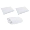 vidaXL Πάπλωμα 3 pcs Λευκό 200 x 200 cm Πούπουλο