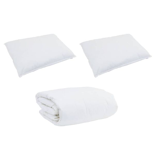 vidaXL Πάπλωμα 3 pcs Λευκό 200 x 200 cm Πούπουλο