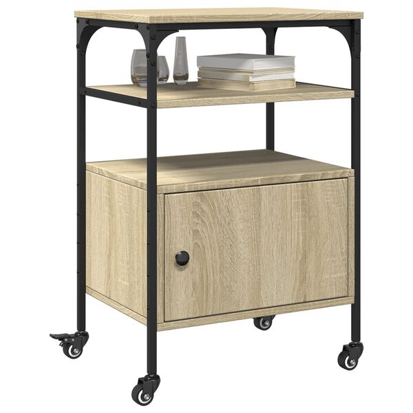 vidaXL Βάση Εκτυπωτή 3 Επιπέδων Sonoma Δρυς 50x40x76 εκ Επεξ. Ξύλο