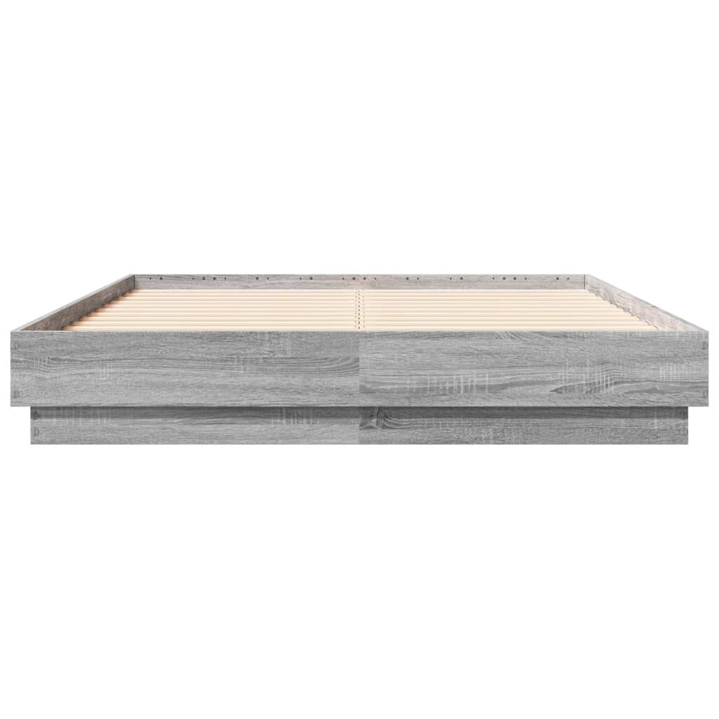 vidaXL Πλαίσιο Κρεβατιού με LED Γκρι sonoma 120 x 190 εκ.