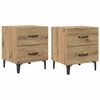 vidaXL &Nu;&tau;&omicron;&upsilon;&lambda;ά&pi;&iota; &kappa;&rho;&epsilon;&beta;&alpha;&tau;&iota;&omicron;ύ 2 pcs Artisan Oak 40 x 35 x 47,5 &epsilon;&kappa;