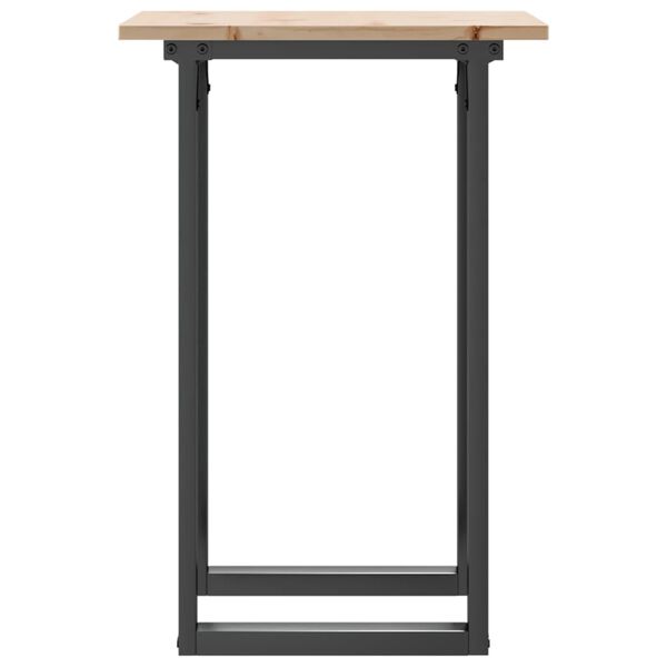 vidaXL Τραπέζι Τραπεζαρίας Πλαίσιο Ο50x50x75εκ Μασίφ Πεύκο/Ατσάλι