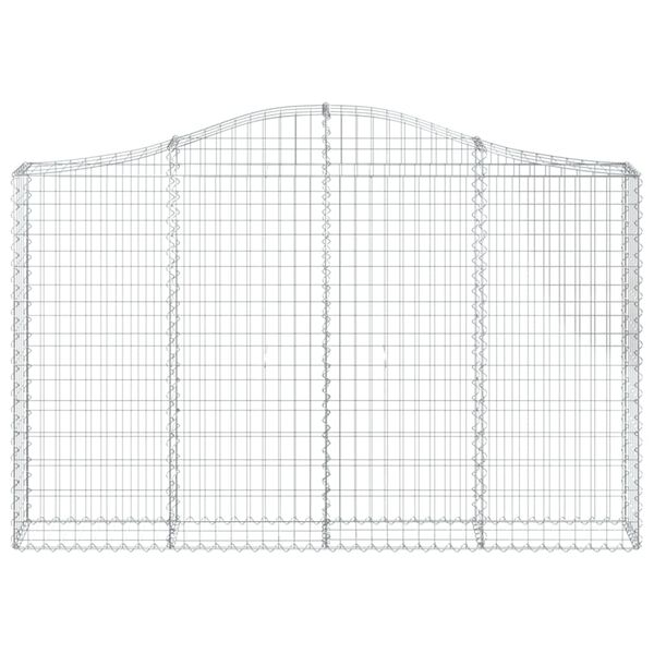 vidaXL Συρματοκιβώτια Τοξωτά 3 τεμ. 200x30x120/140 εκ. Γαλβαν. Ατσάλι