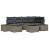vidaXL Σετ Καναπέ Κήπου 7 pcs Γκρι 55 x 62 x 69 εκ Πολυ ράταν