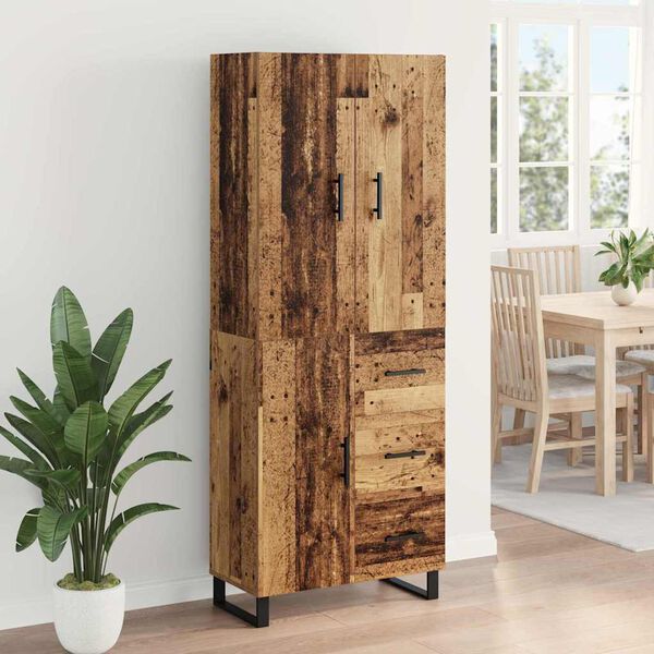 vidaXL Highboard &mu;&epsilon; &sigma;&upsilon;&rho;&tau;ά&rho;&iota; 2 pcs &Pi;&alpha;&lambda;&iota;ό &Xi;ύ&lambda;&omicron; 69,5 x 34 x 180 &epsilon;&kappa;.