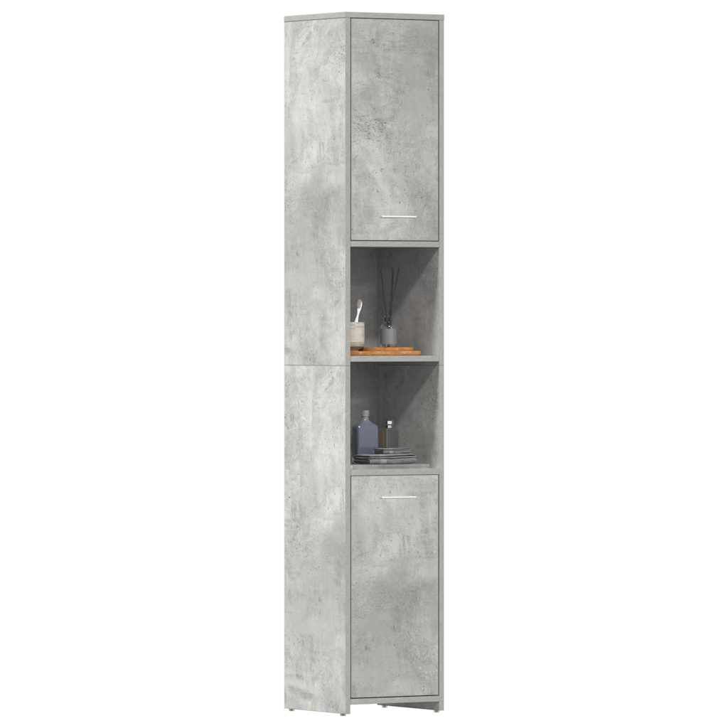 vidaXL Στήλη Μπάνιου Γκρι Σκυροδέματος 30x30x183,5 εκ. Επεξεργ. Ξύλο