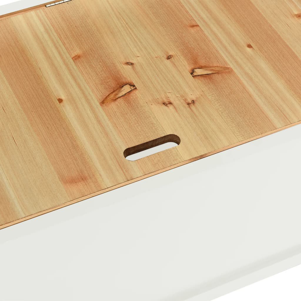 vidaXL Πάγκος Λευκός 107 x 45 x 75,5 εκ. από Μασίφ Ξύλο Ελάτης
