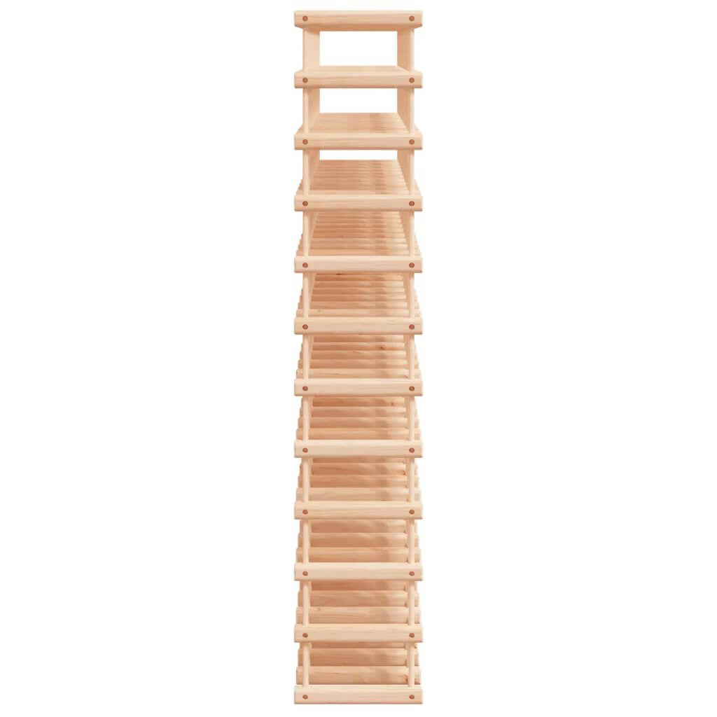 vidaXL Ραφιέρα Κρασιών 120 Κρασιά 112,5x23x123,5εκ. Μασίφ Ξύλο Πεύκου