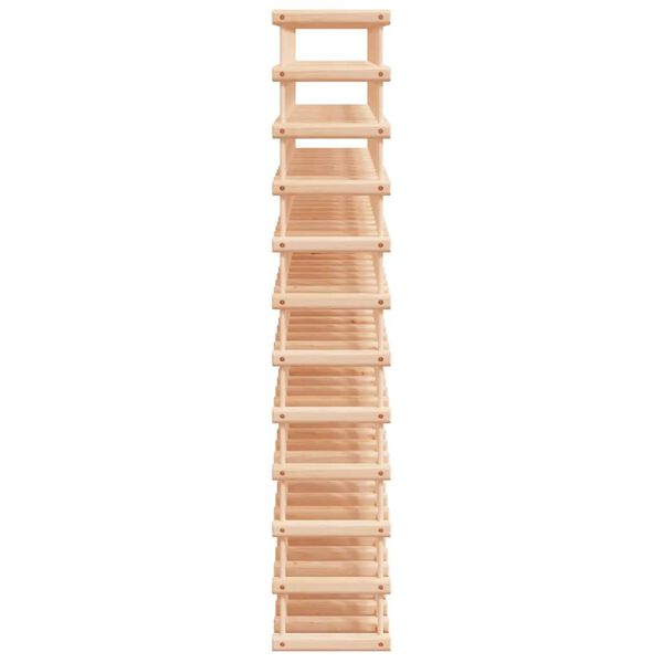 vidaXL Ραφιέρα Κρασιών 120 Κρασιά 112,5x23x123,5εκ. Μασίφ Ξύλο Πεύκου