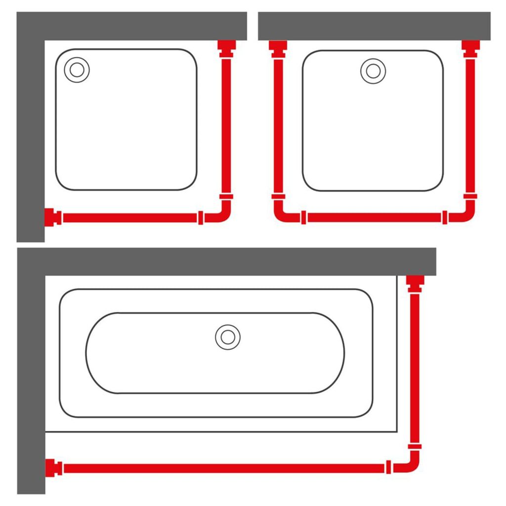 Sealskin Σιδηρόδρομος Κουρτίνας Μπάνιου Σετ Easy Roll Λευκό