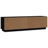 vidaXL Έπιπλο Τηλεόρασης Μαύρο 140 x 35 x 40 εκ. από Μασίφ Ξύλο Πεύκου