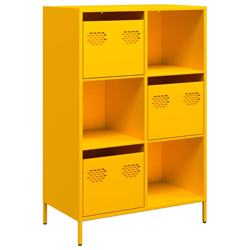 vidaXL Ντουλάπι Μουσταρδί 68x39x103,5 εκ. από Ατσάλι