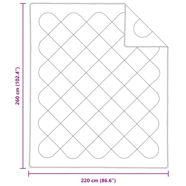vidaXL Χειμερινό Παπλωματοθήκη 3 pcs Λευκό 240 x 260 εκ. Μικροΐνες