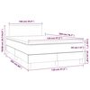 vidaXL Κρεβάτι Boxspring με Στρώμα & LED Κρεμ 120x200 εκ. Συνθ. Δέρμα