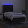 vidaXL &Kappa;&rho;&epsilon;&beta;ά&tau;&iota; Boxspring &mu;&epsilon; &Sigma;&tau;&rho;ώ&mu;&alpha; & LED &Mu;&alpha;ύ&rho;&omicron; 90x190 &epsilon;&kappa;. &Upsilon;&phi;&alpha;&sigma;&mu;ά&tau;&iota;&nu;&omicron;
