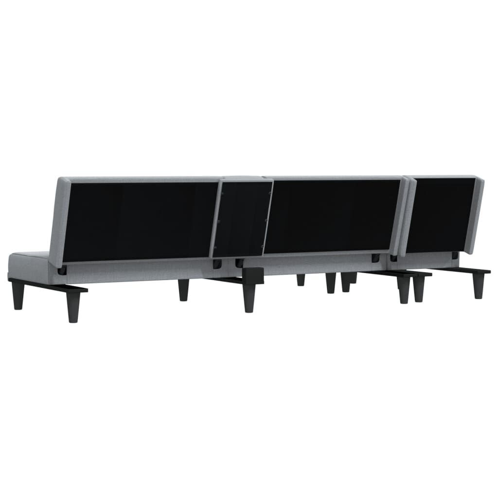 vidaXL Καναπές Κρεβάτι Γωνιακός Αν. Γκρι 255x140x70 εκ. Υφασμάτινος