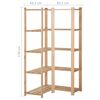 vidaXL Γωνιακή Ραφιέρα 5 Επιπέδων 82,5x82,5 x170 εκ. Μασίφ Ξύλο Πεύκου