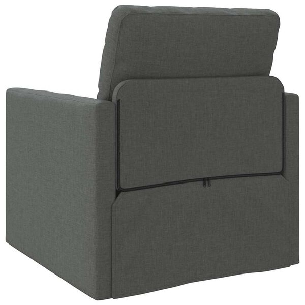 vidaXL Καναπές-Κρεβάτι Δαπέδου 2 σε 1 Σκ. Γκρι 112x174x55 εκ. Ύφασμα