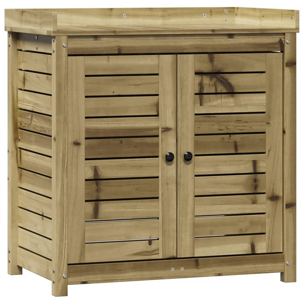 vidaXL Τραπέζι Κηπουρικής με Ράφια 82,5x50x86,5 εκ. Εμποτ. Ξύλο Πεύκου