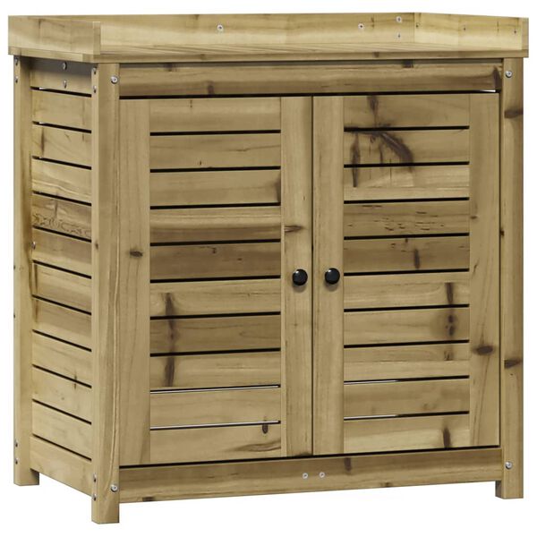 vidaXL Τραπέζι Κηπουρικής με Ράφια 82,5x50x86,5 εκ. Εμποτ. Ξύλο Πεύκου