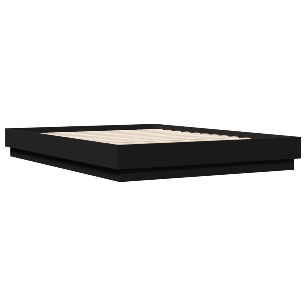 vidaXL Πλαίσιο Κρεβατιού Μαύρο 160x200 εκ. Επεξεργασμένο Ξύλο