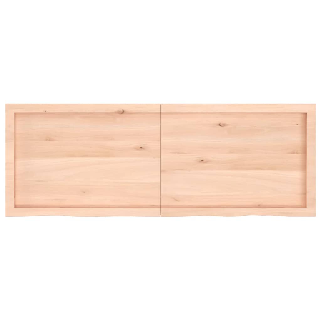 vidaXL Πάγκος Μπάνιου 140x50x(2-6) εκ. από Ακατέργαστο Μασίφ Ξύλο