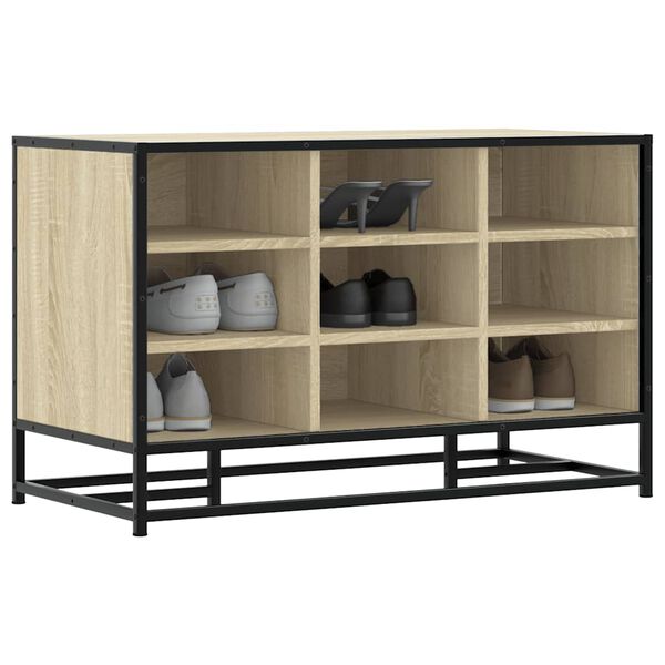 Πάγκος παπουτσιών vidaXL Sonoma Oak 84x40x53,5 cm