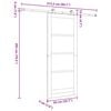vidaXL Συρόμενη Πόρτα ORKDAL Φυσικό και μαύρο 83 x 202 εκ.