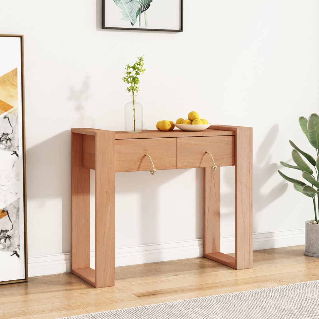 vidaXL Τραπέζι Κονσόλα 90 x 35 x 75 εκ. από Μασίφ Ξύλο Teak