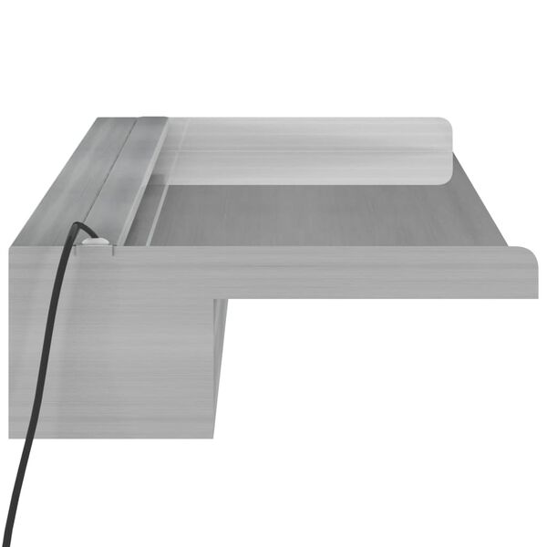 vidaXL Σιντριβάνι Καταρράκτης Πισίνας με RGB LED 90 εκ Ανοξειδ. Ατσάλι