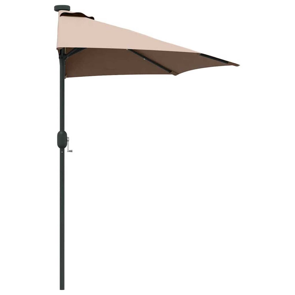 vidaXL Ομπρέλα Κήπου Taupe 294 x 150 x 223 εκ ύφασμα