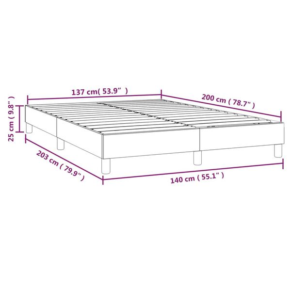 vidaXL Πλαίσιο Κρεβατιού Καφέ 140x200 εκ. από Συνθετικό Δέρμα