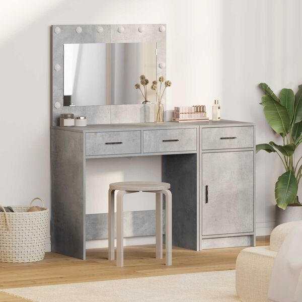 vidaXL Τραπέζι περιποίησης με συρτάρι 2 pcs Γκρι 40 x 41 x 75 εκ