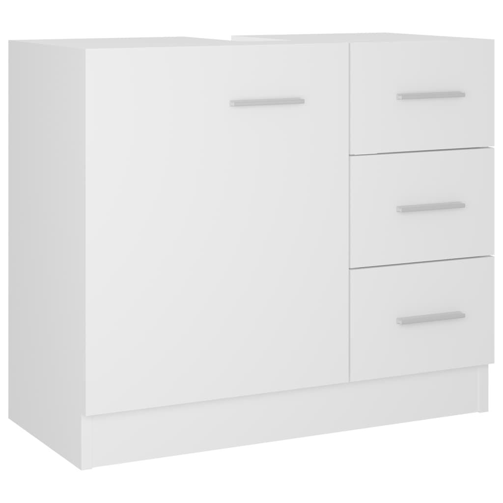 vidaXL Ντουλάπι Νιπτήρα Λευκό 63x30x54 εκ. Επεξ. Ξύλο