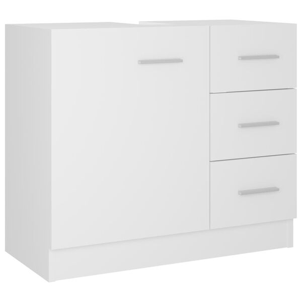 vidaXL Ντουλάπι Νιπτήρα Λευκό 63x30x54 εκ. Επεξ. Ξύλο