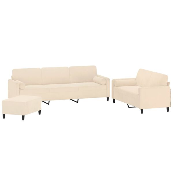 vidaXL &Sigma;&epsilon;&tau; &Sigma;&alpha;&lambda;&omicron;&nu;&iota;&omicron;ύ 3 &Tau;&epsilon;&mu;&alpha;&chi;ί&omega;&nu; &Kappa;&rho;&epsilon;&mu; &Beta;&epsilon;&lambda;&omicron;ύ&delta;&omicron; + &Delta;&iota;&alpha;&kappa;&omicron;&sigma;&mu;&eta;&tau;&iota;&kappa;ά &Mu;&alpha;&xi;&iota;&lambda;ά&rho;&iota;&alpha;