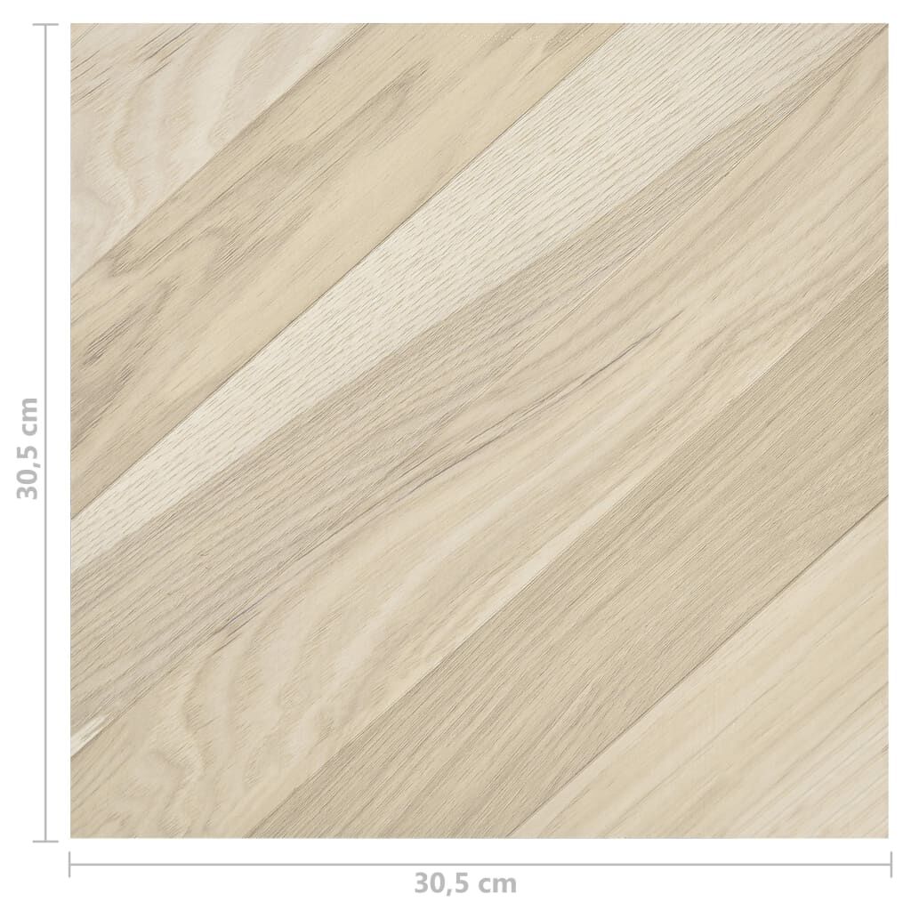 vidaXL Δάπεδο Αυτοκόλλητο Ριγέ Μπεζ 55 τεμ. 5,11 μ² από PVC