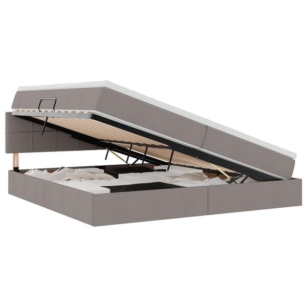 vidaXL &Kappa;&rho;&epsilon;&beta;ά&tau;&iota; &mu;&epsilon; &alpha;&pi;&omicron;&theta;&eta;&kappa;&epsilon;&upsilon;&tau;&iota;&kappa;ό &chi;ώ&rho;&omicron; &kappa;&alpha;&iota; LED Taupe 200 x 200 cm ύ&phi;&alpha;&sigma;&mu;&alpha;