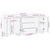vidaXL Πλαϊνό γραφείο 3 pcs Καφέ 60 x 33 x 75 cm Μασίφ ξύλο μάνγκο