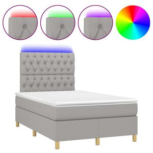 vidaXL &Kappa;&rho;&epsilon;&beta;ά&tau;&iota; Boxspring &mu;&epsilon; &Sigma;&tau;&rho;ώ&mu;&alpha; & LED &Alpha;&nu;.&Gamma;&kappa;&rho;&iota; 120x190&epsilon;&kappa;. &Upsilon;&phi;&alpha;&sigma;&mu;ά&tau;&iota;&nu;&omicron;
